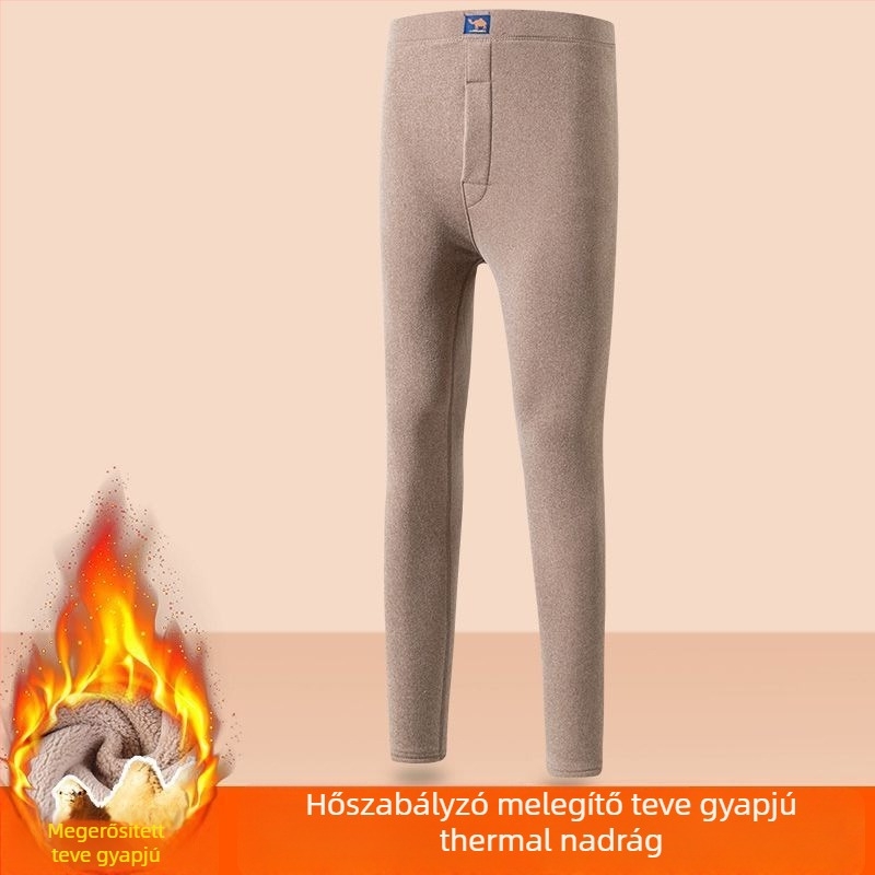 Férfi fleece-sel bélelt termosz nadrág - két rétegű, extra vastag 501–600 g/m2, szélálló, légáteresztő, akril szálból