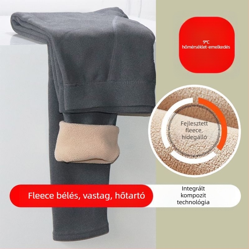 Férfi fleece-sel bélelt termosz nadrág - két rétegű, extra vastag 501–600 g/m2, szélálló, légáteresztő, akril szálból