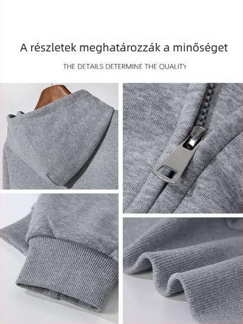 Női sötétkék rövid kapucnis pulóverdzseki karcsú fazonban, sportos kardigán