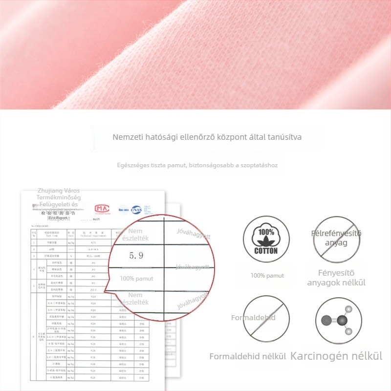Várandós anyák pamutból készült nadrág hasi támasz, laza szabású, 100% pamut, közepes vastagság