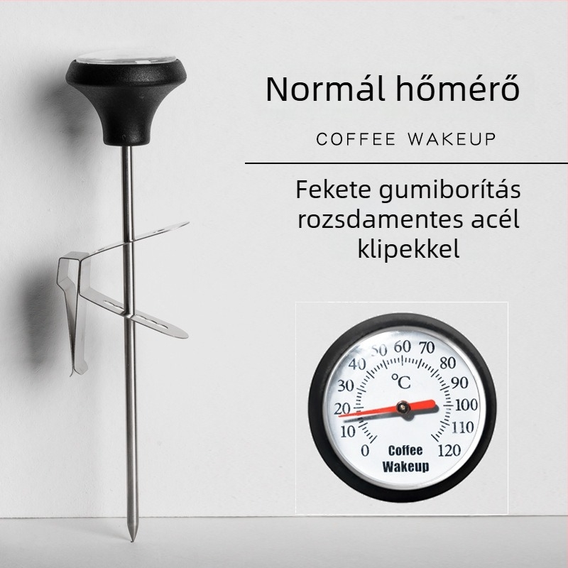 Clip-on kávéhőmérő pour-overhez – műanyag test, szonda, modern stílus