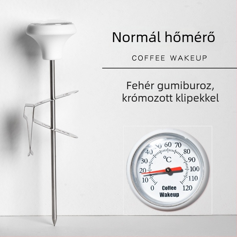 Clip-on kávéhőmérő pour-overhez – műanyag test, szonda, modern stílus