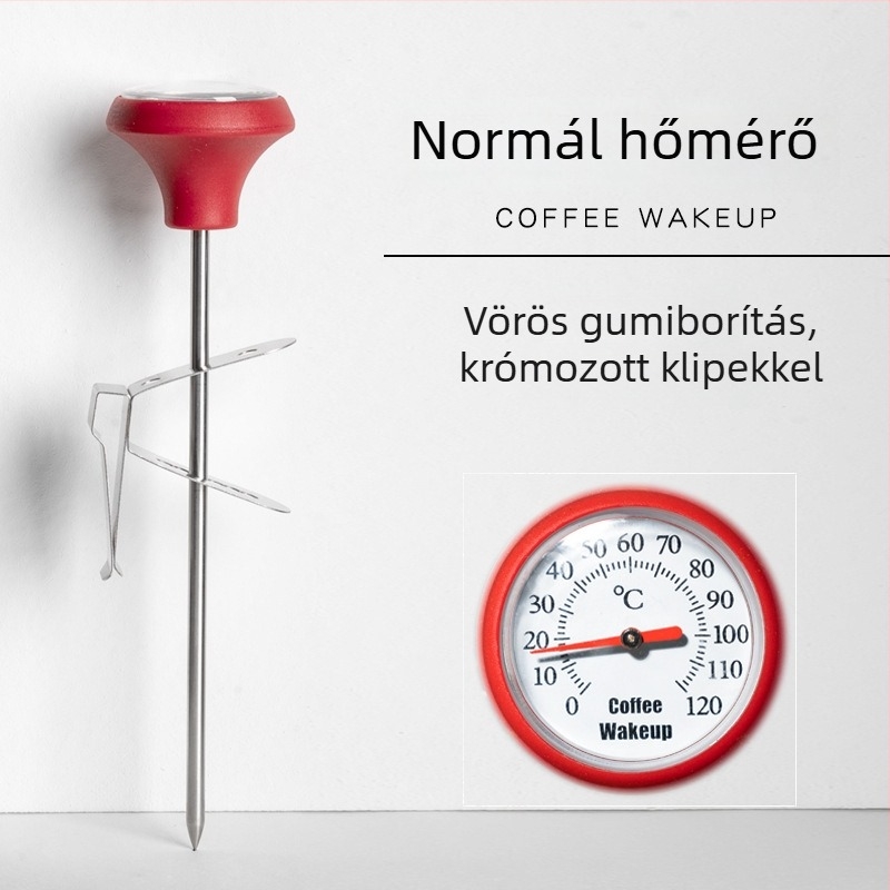 Clip-on kávéhőmérő pour-overhez – műanyag test, szonda, modern stílus