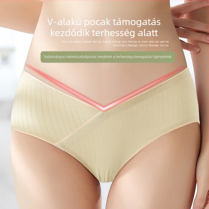 Monroe Pamut kismama bugyi, középmagasságú derék, has-támasz, lélegző pamut bélés, 95–100% pamut