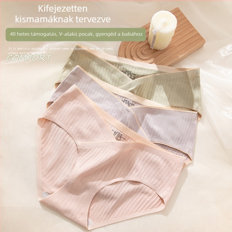 Monroe Pamut kismama bugyi, középmagasságú derék, has-támasz, lélegző pamut bélés, 95–100% pamut