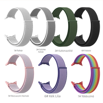 Nylon óraszíj Google Pixel Watch 3-hoz, 45 mm, kötött hurok, univerzális modell