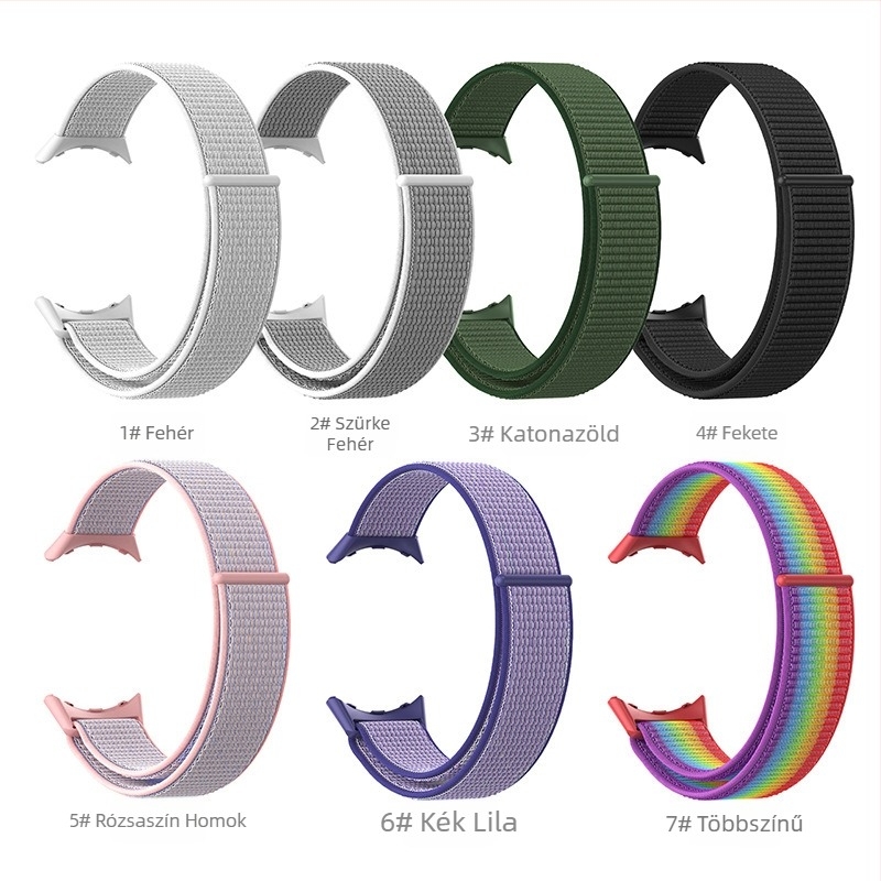 Nylon óraszíj Google Pixel Watch 3-hoz, 45 mm, kötött hurok, univerzális modell