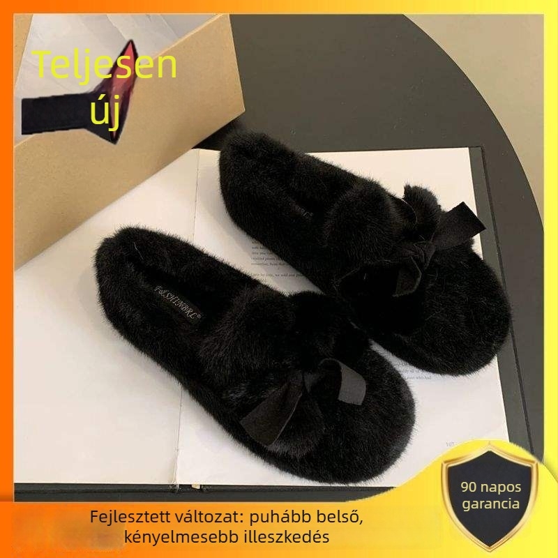 Női lapos cipő – velúr felsőrész, PU talpbetét, gumitalp, sarok nélküli (0–1 cm), Slip-on zárás