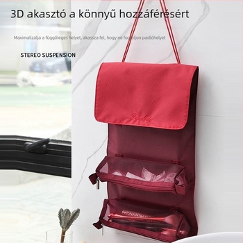 Leválszható négy az egyben kozmetikai táska, nylon anyag, kézhez illő stílus, utazási, többfunkciós kozmetika és toalett organizer