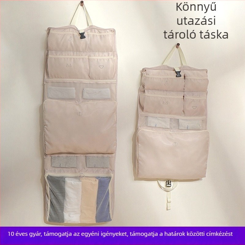 Daidweil kubus alakú függő tároló utazásokhoz és otthoni használatra, modell 250828, poliészter, szervezésre