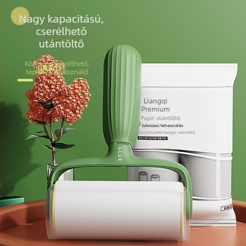 Kaktusz formájú szőr eltávolító kefével és ragadós rollerrel, levehető rollerrel, kabátokra és kanapéra.