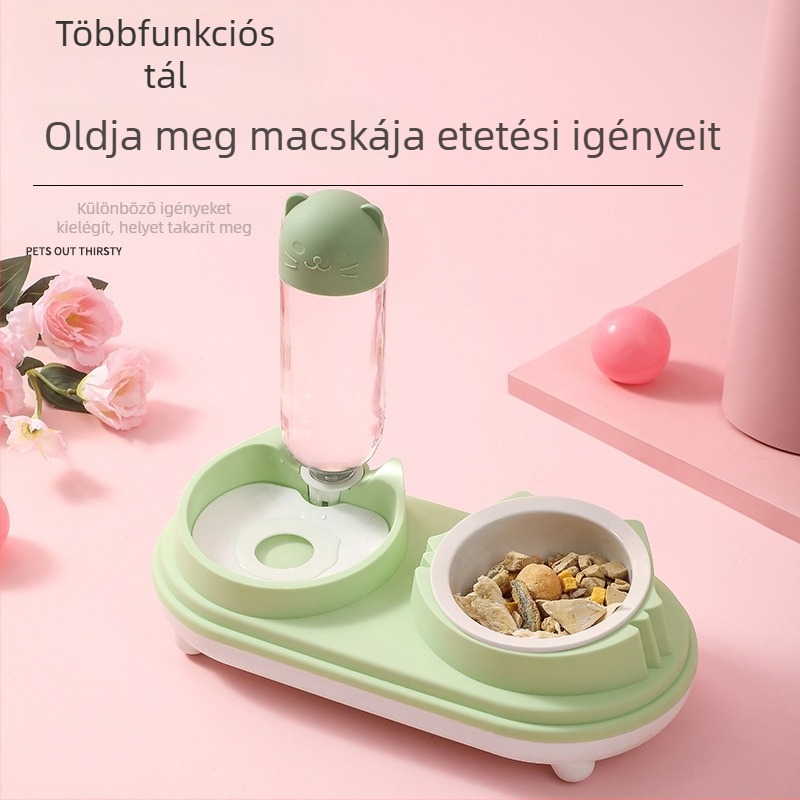 Dupla automata vízadagoló tál macskáknak és kutyáknak – víz tál, testreszabható