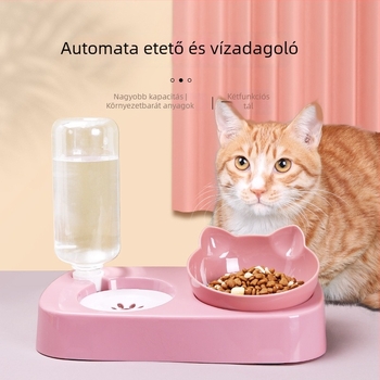 Macska dupla tál automata etető készlet