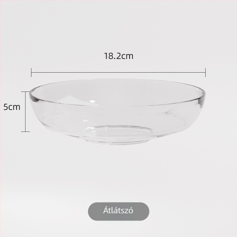Macska és kutya etető- és itatótál, átlátszó üveg tál, automatikus etetés, műanyag + üveg konstrukció
