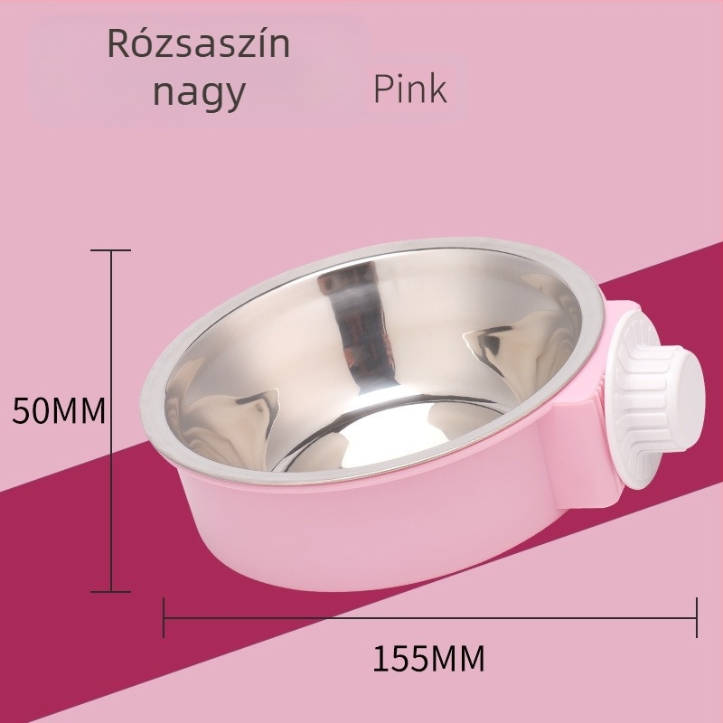Etető- és itató tál háziállatok számára, rozsdamentes acélból, fix és függő kivitelben, kutyáknak és macskáknak.