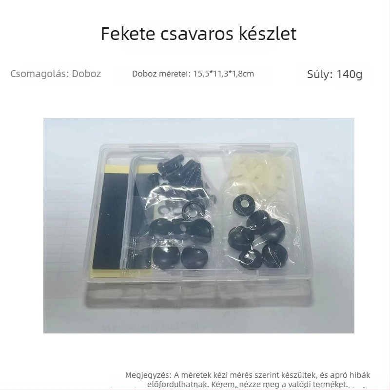 Ruby Darth US szabványú rendszámcsavar készlet, rozsdamentes acél, lopás elleni védelem, korrózióálló