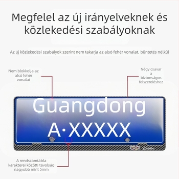Cadillac rendszámtábla keret, alumínium ötvözet, modell 3608, alkatrész szám 26, kompatibil XT4 XT5 XT6 CT4 CT5