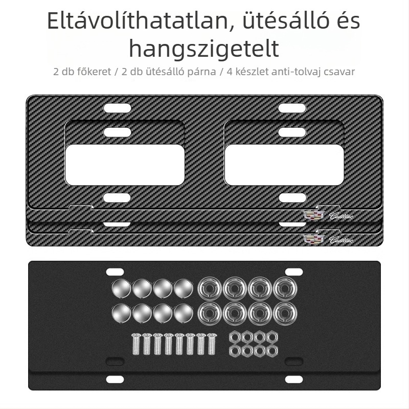 Cadillac rendszámtábla keret, alumínium ötvözet, modell 3608, alkatrész szám 26, kompatibil XT4 XT5 XT6 CT4 CT5