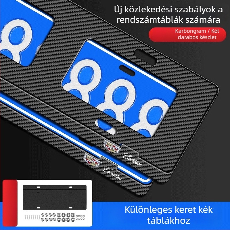 Cadillac rendszámtábla keret, alumínium ötvözet, modell 3608, alkatrész szám 26, kompatibil XT4 XT5 XT6 CT4 CT5