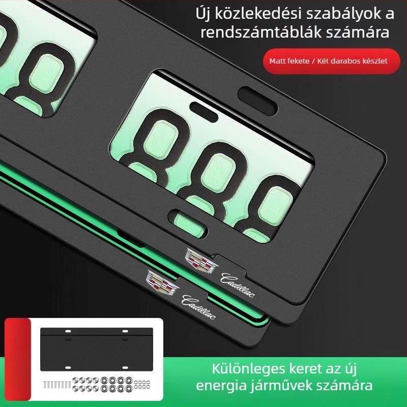 Cadillac rendszámtábla keret, alumínium ötvözet, modell 3608, alkatrész szám 26, kompatibil XT4 XT5 XT6 CT4 CT5