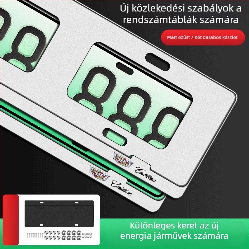 Cadillac rendszámtábla keret, alumínium ötvözet, modell 3608, alkatrész szám 26, kompatibil XT4 XT5 XT6 CT4 CT5