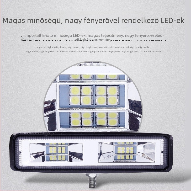 Kamion LED spotlámpa, hosszú tükrös pohár lámpa, 48W, kompatibilis a kamionokkal, összeszerelés nélküli