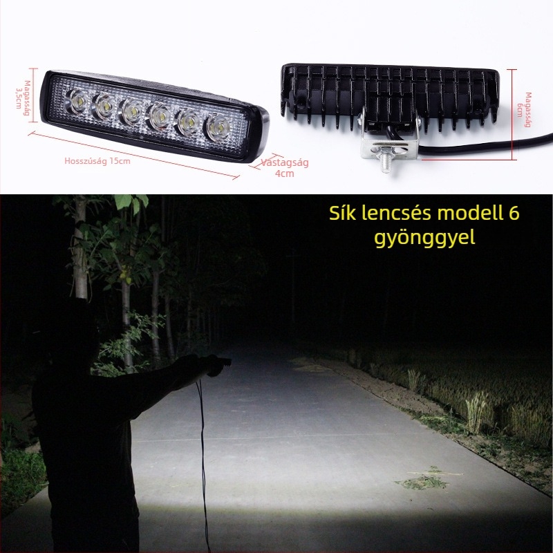 Kamion LED spotlámpa, hosszú tükrös pohár lámpa, 48W, kompatibilis a kamionokkal, összeszerelés nélküli