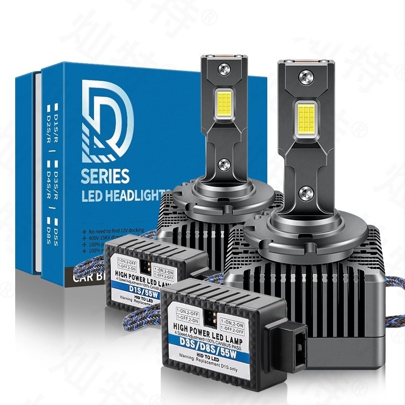 LED autófényszóró izzó, D sorozat, 55W, 12V, 5500LM, IP67