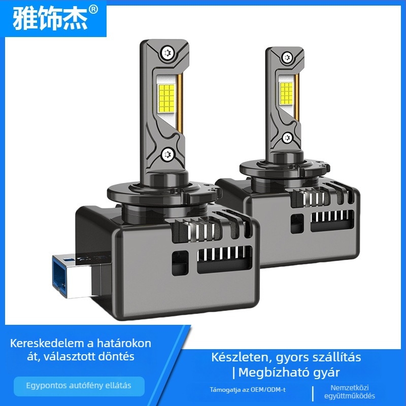 LED autó lámpák projektorral, D1S-D5S kompatibilis, 100W, 7500LM, 9-40V, IP68
