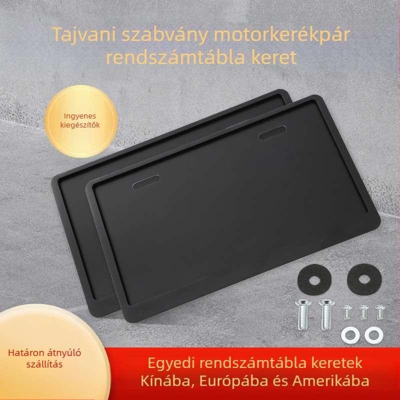 Taiwani motorkerékpár rendszámtábla keret, TF modell, rozsdamentes acél, testreszabható, Taifeng márka