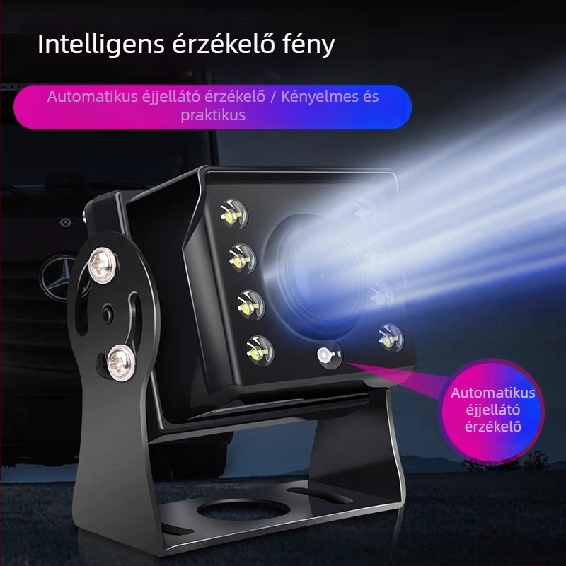 Járműre szerelt tolató kamera, modell Zl-01, 12–36V, 1080P/720P, AHD/CCD, 90–120° látószög