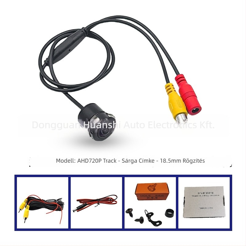 Tolató kamera nyomkövető sávvezetésével, AHD 1080p videó, 1920x1080 felbontás, 12V tápegység, 145° látószög