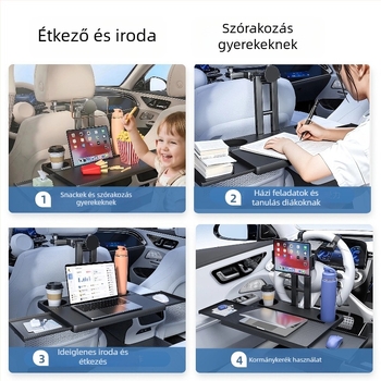 Waytogrow Autóasztal – ABS Csúszásmentes, Összecsukható forgó és multifunkcionális, Falra szerelhető, Univerzális kompatibilitás