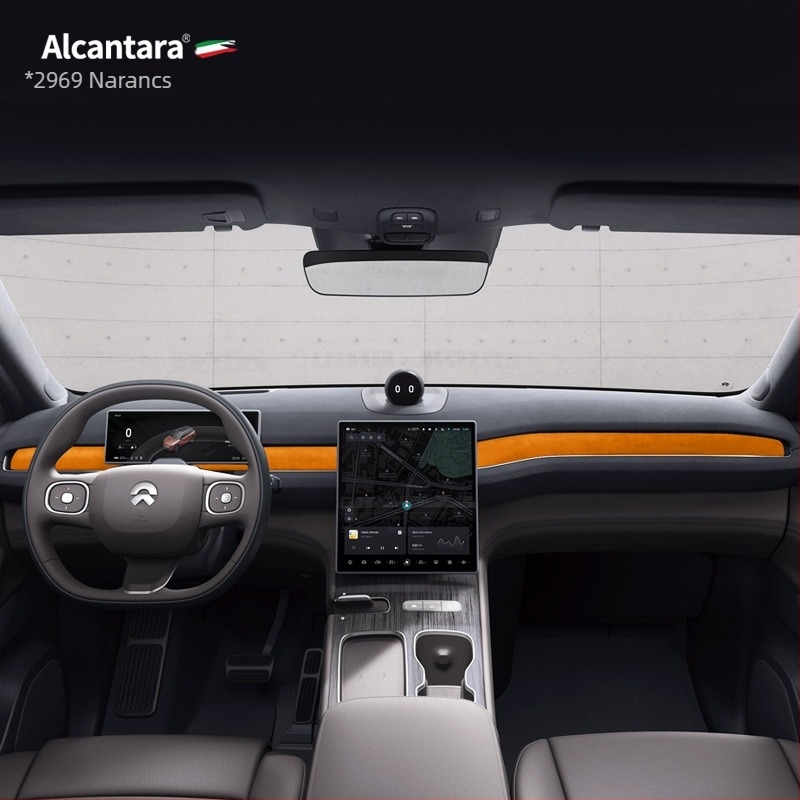 SNBLO Velúr belső burkolat a középső műszerfalhoz NIO ES7-hez (Anyag: Alcantara suede; Modell: Wei Lai; Feldolgozás és testreszabás: Igen)