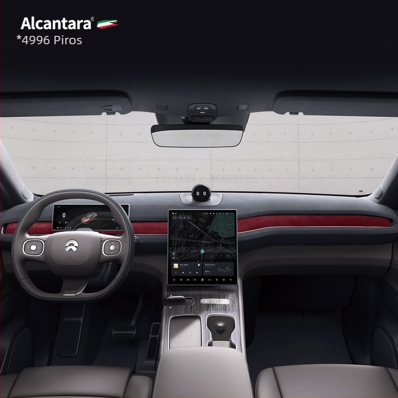 SNBLO Velúr belső burkolat a középső műszerfalhoz NIO ES7-hez (Anyag: Alcantara suede; Modell: Wei Lai; Feldolgozás és testreszabás: Igen)