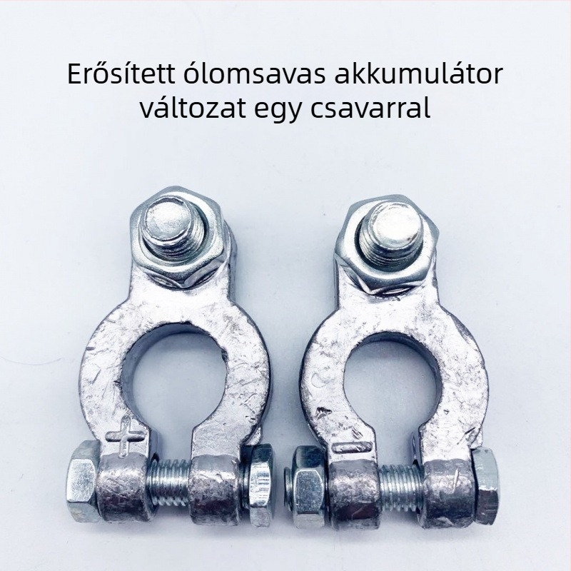 Tiszta rézből készült akkumulátor terminálcsipesz, megerősített kivitel, autóakkumulátorhoz, pólus csatlakozó