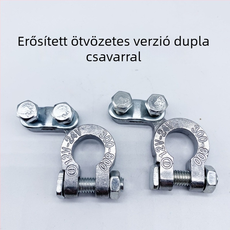 Tiszta rézből készült akkumulátor terminálcsipesz, megerősített kivitel, autóakkumulátorhoz, pólus csatlakozó