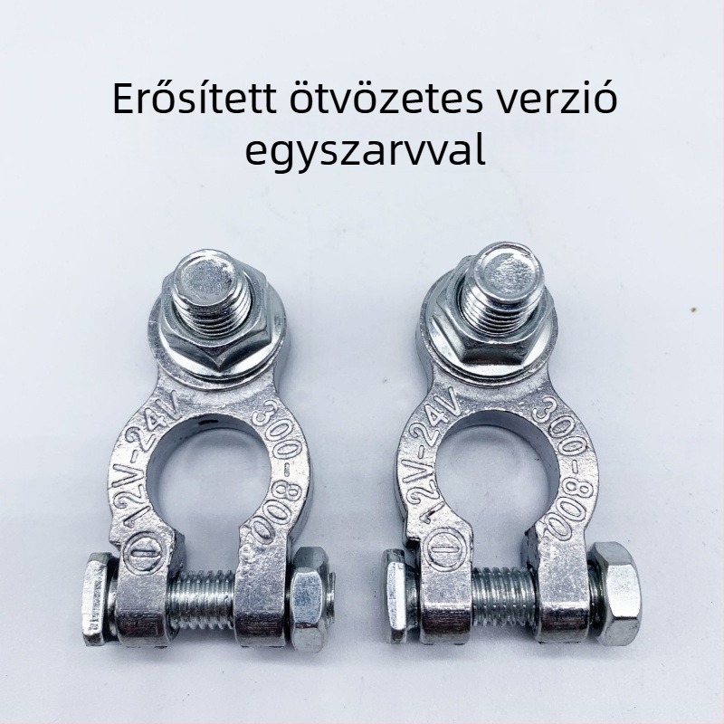 Tiszta rézből készült akkumulátor terminálcsipesz, megerősített kivitel, autóakkumulátorhoz, pólus csatlakozó