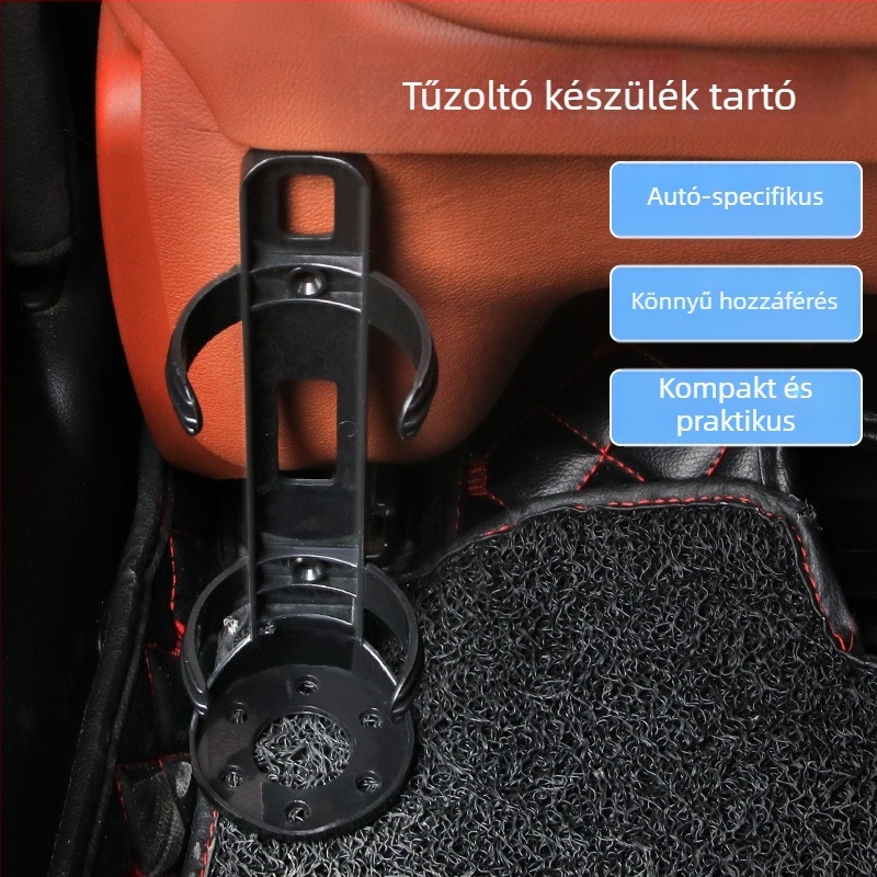 Autóba szerelt tűzoltó készülék tartó — Che Zhiqian, Anyag: ABS, Modell pj-23007-01; Méretek: tűzoltó készülék tartó (Velcro nélkül)