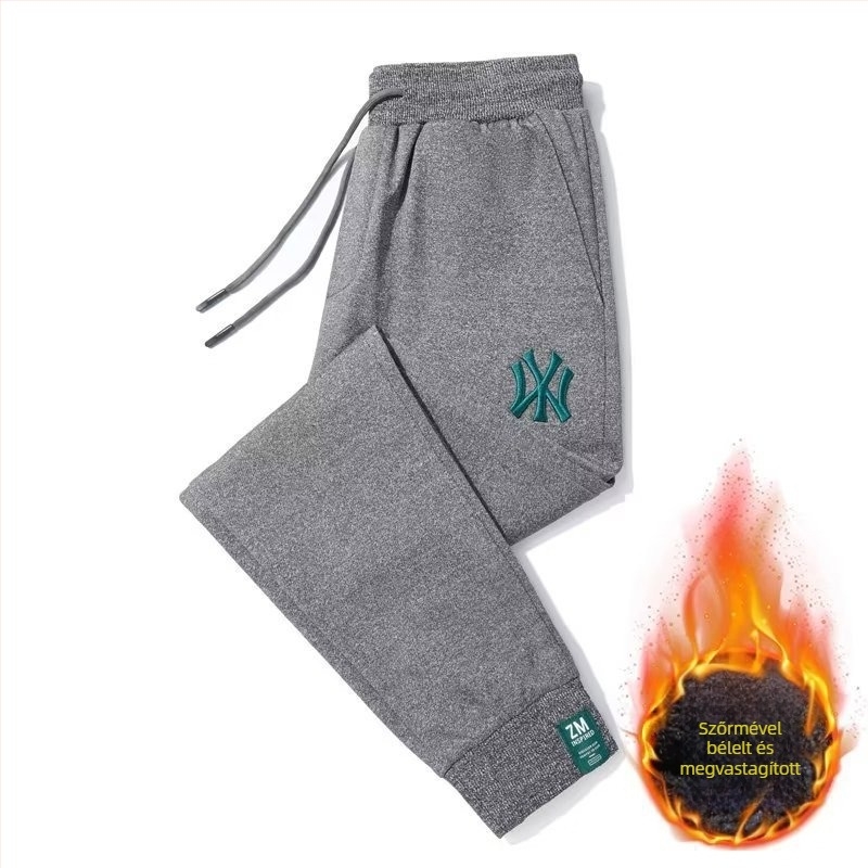 Férfi hétköznapi nadrág panelvarrással (Slim straight szabás; pamut-poliészter keverék; középmagas derék; vasalásmentes; tavasz 2025)