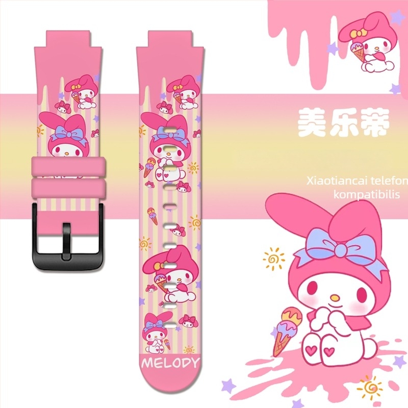 BWD TPU óraszíj Little Genius és univerzális modellekhez — Sanrio mintázat, csat, 50 készlet a csomagban