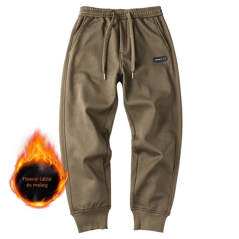 Férfi casual nadrág egyenes szabású, középmagasságú, hosszú (63,1% pamut)