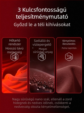 Férfi szélálló, fleece-béléssel ellátott laza sportos nadrág télre, középmagas derék kötővel