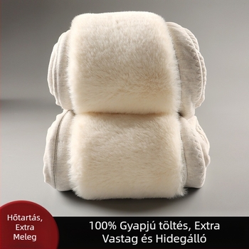 Gyapjú bélelt melegítő nadrág háromrétegű, extra vastag 301–350 g/m², fleece bélés, térd- és derékvédővel