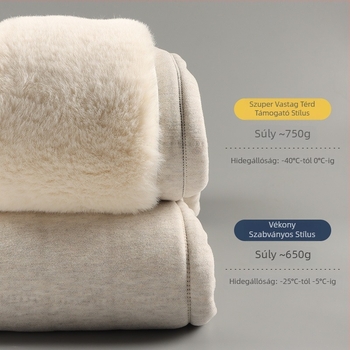 Gyapjú bélelt melegítő nadrág háromrétegű, extra vastag 301–350 g/m², fleece bélés, térd- és derékvédővel