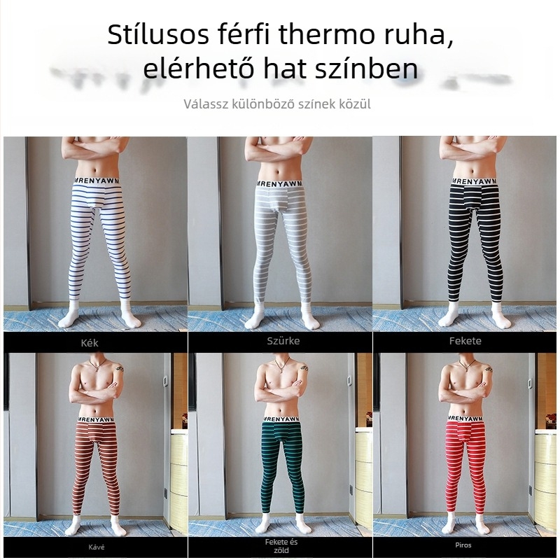 Férfi cropped nadrág, slim-fit, meleg, 95% pamut, anyag tömege 181–200 g/m2