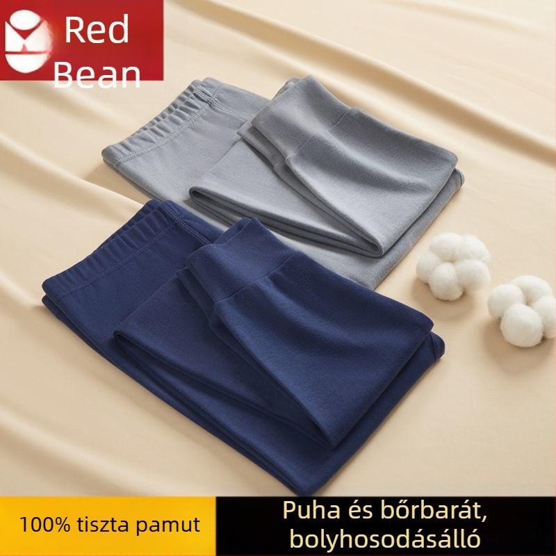 Férfi 100% pamut melegítő nadrág, laza szabás, alapréteg, kötött, őszi meleg