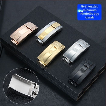 Rozsdamentes acél összecsukható csat karóraszíjakhoz; Rolex-kompatibilis (Submariner, Daytona); HH-Buckle 00135, Huahang; 2024 nyár, eredeti dizájn
