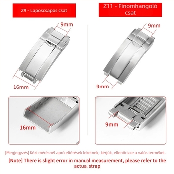 Rozsdamentes acél összecsukható csat karóraszíjakhoz; Rolex-kompatibilis (Submariner, Daytona); HH-Buckle 00135, Huahang; 2024 nyár, eredeti dizájn