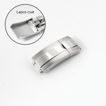 Rozsdamentes acél összecsukható csat karóraszíjakhoz; Rolex-kompatibilis (Submariner, Daytona); HH-Buckle 00135, Huahang; 2024 nyár, eredeti dizájn